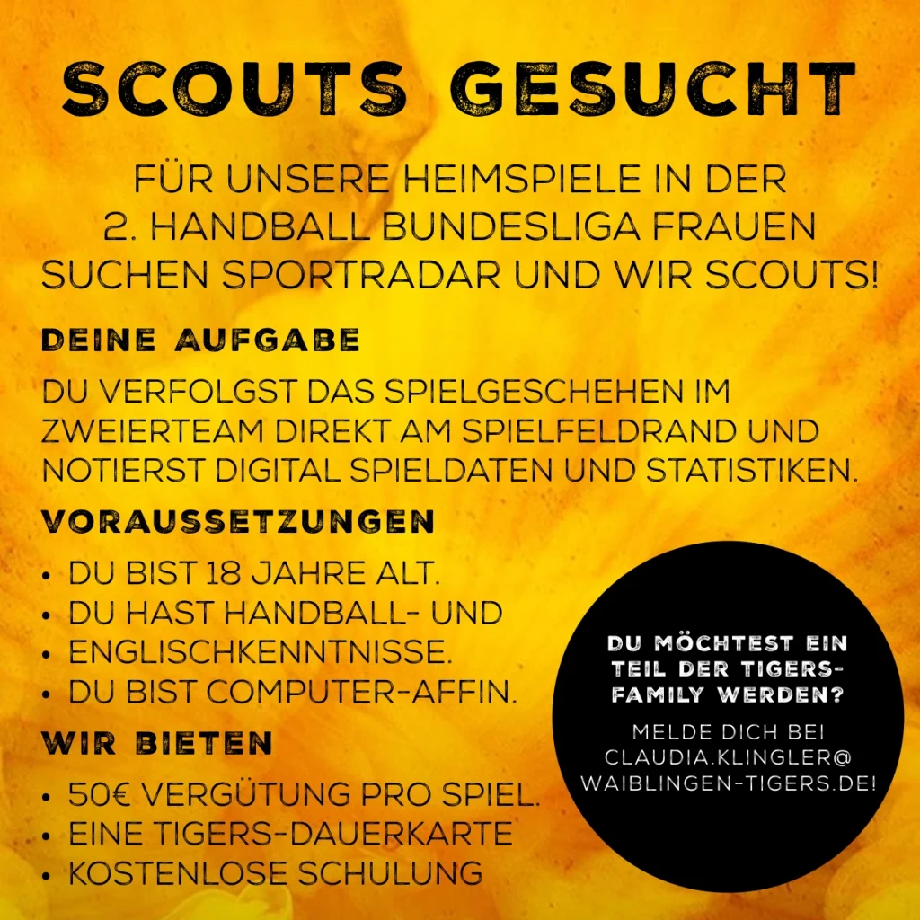 Scouts gesucht für die Waiblingen Tigers